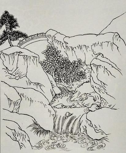 国画山水简笔画