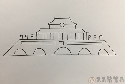 国庆节天安门简笔画画法